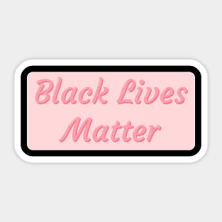 Black Lives Matter Kawaii Cute Pink Sticker